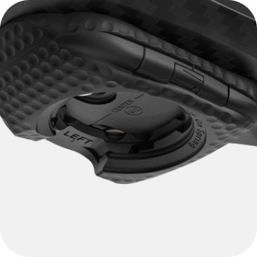 Close-up of the optionally compatible Easy Tension Cleat system
