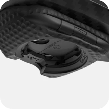 Close-up of the optionally compatible Easy Tension Cleat system