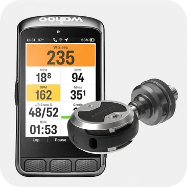 Exploded view of the Speedplay Power pedal highlighting the power sensor